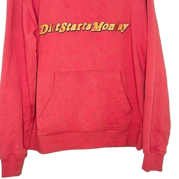 Diet Starts Monday Men's Medium DSM Cotton French Terry Graphic Hoodie - Picture 4 of 8